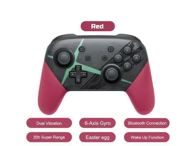 Alt view image 7 of 12 - Limited Theme Bluetooth Wireless Switch Pro Controller - Gamepad for Nintendo Switch, Switch Lite, and Steam Games XENOBLADE