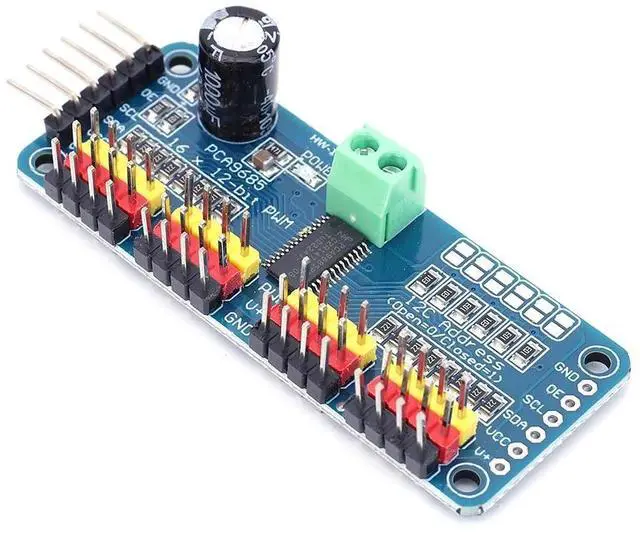Alt view image 2 of 2 - PCA9685 PWM Servo Motor Driver Board Controller IIC Interface 16 Channel 12-Bit PWM Servo Motor Driver Board for Robot