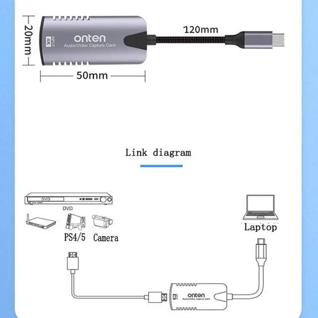 Alt view image 5 of 6 - Video Capture Card, 4K HDMI Video Capture Device, 1080P HD 30fps Live and Record Video Audio Grabber for Gaming, Streaming, Teaching, Video Conference