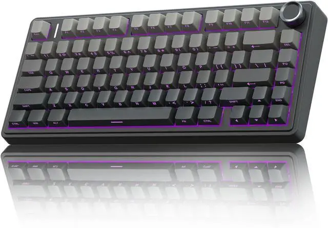 Alt view image 8 of 14 - AULA F75 Pro Wireless Mechanical Keyboard,75% Gasket Hot Swappable Custom Keyboard,RGB Backlit,Pre-lubed Reaper Switches,Side Printed PBT Keycaps,2.4GHz/USB-C/BT5.0 Mechanical Gaming Keyboard