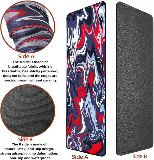 Alt view image 12 of 14 - Large Gaming Mouse Pad Gaming Mousepad Large Mouse Pad for Desk 31.5x11.8inch XXL Desk Pad Non-Slip Keyboard pad Laptop Desk Pad Water Proof Desk Writing Pad for Game Office Home