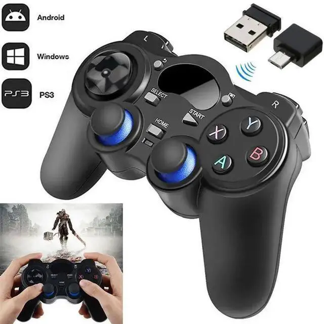 Alt view image 6 of 10 - 2.4G Wireless Game Gamepad Joystick With USB Converter Adapter For Android TV Box Tablets PC Game Joystick Controller