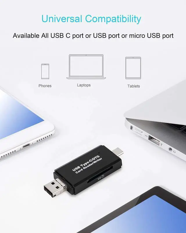 Alt view image 9 of 10 - Micro SD Card Reader USB 3.0 Card Reader 2.0 For USB Micro SD Adapter Flash Drive Smart Memory Card Reader Type C Cardreader