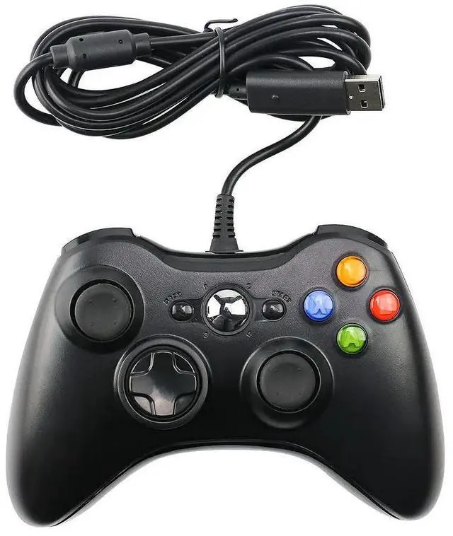 Alt view image 10 of 10 - Game Controller Wired Vibration Gamepad Joystick For PC Controller Windows 7 / 8 / 10 for Xbox 360 Joypad with Gamepad