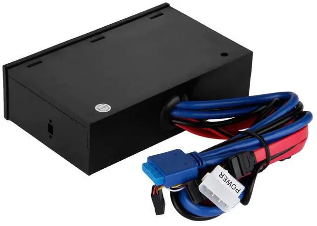 Alt view image 10 of 10 - 5.25" Media Dashboard Card Reader USB 2.0 USB 3.0 20 pin e-SATA SATA Front Panel