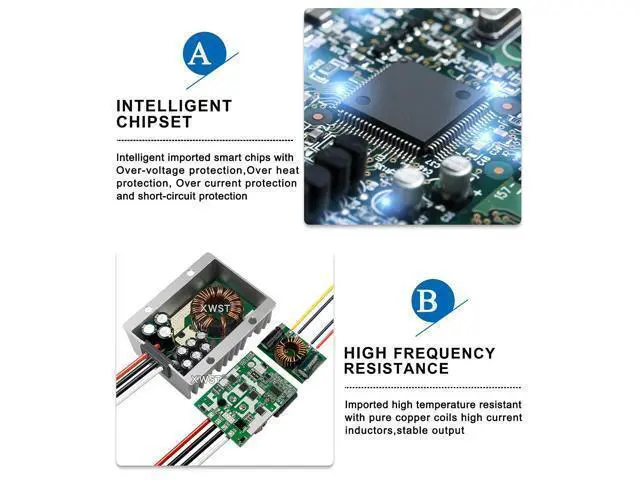 Alt view image 10 of 10 - DC DC 12V to 19V 15A Step-up Module,Boost Converter 9V-13V to 19V Voltage Regulator,Waterproof Power Adapt 285W 19V Volt Transformer Module (12V to 19V 15A)