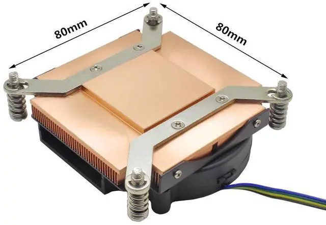 Alt view image 8 of 10 - 1U Server Computer CPU Cooler Copper Heatsink For Intel Xeon LGA 2011 X99 2066 Workstation Industrial Active Cooling