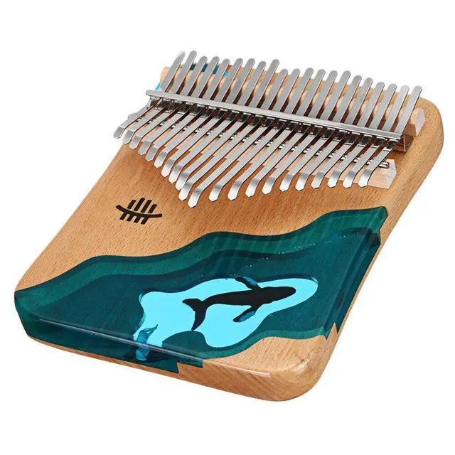 Alt view image 7 of 10 - 17 Keys Solid Wood Kalimba Thumb Piano Finger Percussion Musical Toys With Tuning Hammer