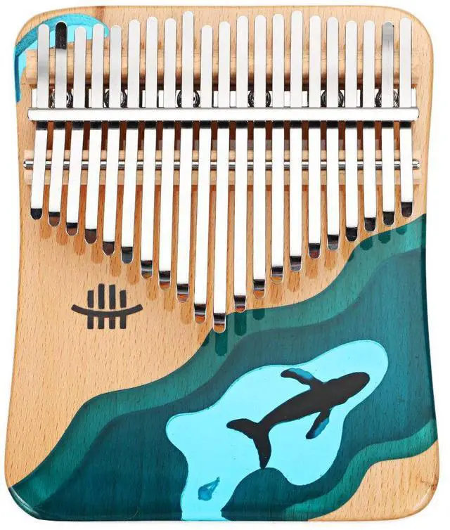 Alt view image 6 of 10 - 17 Keys Solid Wood Kalimba Thumb Piano Finger Percussion Musical Toys With Tuning Hammer