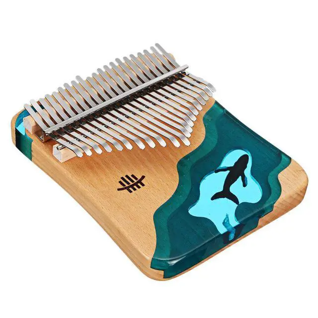 Alt view image 9 of 10 - 17 Keys Solid Wood Kalimba Thumb Piano Finger Percussion Musical Toys With Tuning Hammer