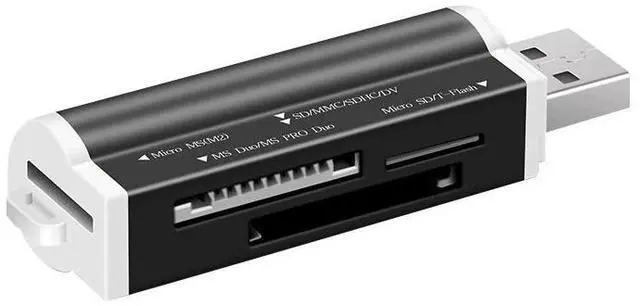Alt view image 7 of 10 - USB Card Reader USB2.0 Mini Multi In One Memory Card Reader for TF Card Recorder Phone Storage Card Rotatable Card Reader