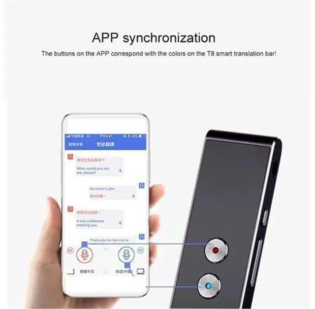 Alt view image 10 of 12 - Language Translator Device, T8 Intelligent Smart Translation Machine, Simultaneous Translation, Smart Translator, 42 Language WiFi Interpreter, Tourism, Business, Learning, Travel