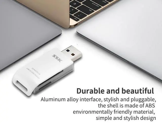 Alt view image 9 of 10 - Card Reader USB 3.0 to SD Micro SD SDXC TF Card Reader for Laptop Tablet Smart Memory Card Reader Adapter Blue White