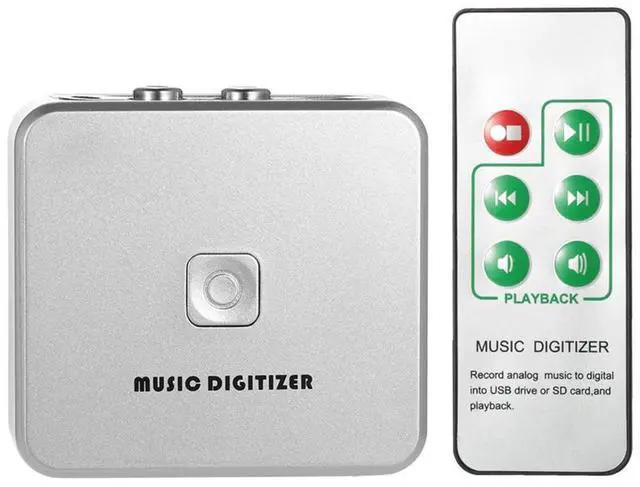 Alt view image 6 of 10 - Audio Capture Recorder Music Digitizer 3.5mm RCA IN Ports Save into SD Card USB Disk MP3 File with Remote Controller