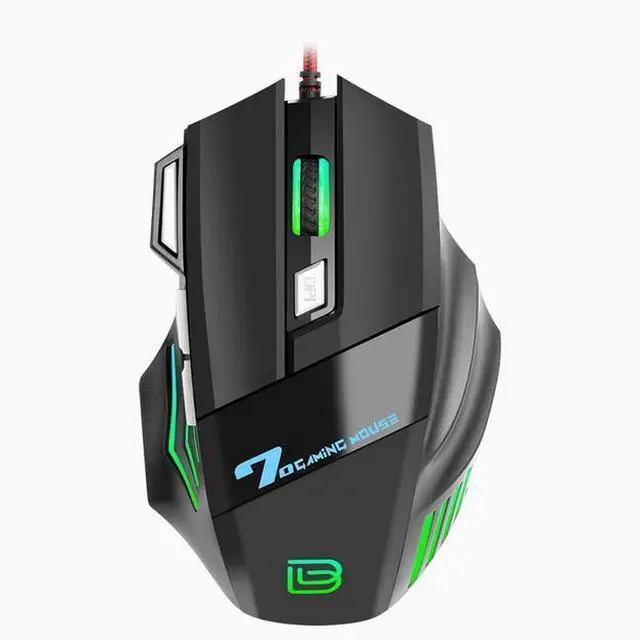 Alt view image 4 of 6 - BAJEAL Gaming G5 Light emitting esports Big Mouse USB Mouse 7D Fire key mechanical wired mouse