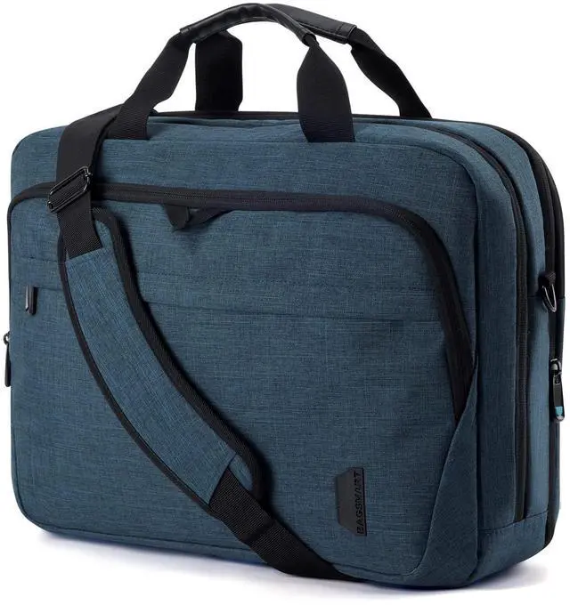 Alt view image 6 of 10 - BAGSMART 17.3 Inch Laptop Bag, Expandable Computer Bag Laptop Briefcase Men Women,Laptop Shoulder Bag,Work Bag Business Travel Office, Dark Blue