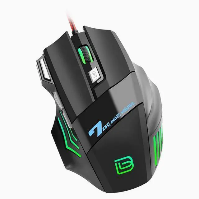 Alt view image 5 of 6 - BAJEAL Gaming G5 Light emitting esports Big Mouse USB Mouse 7D Fire key mechanical wired mouse
