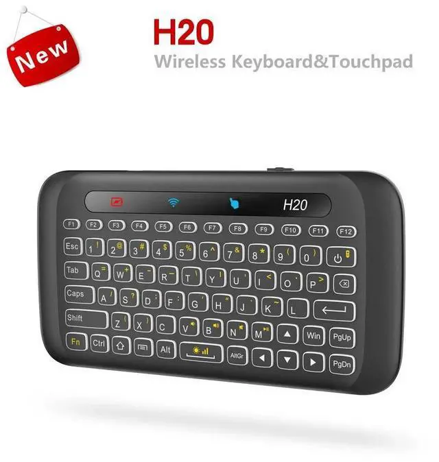 Alt view image 7 of 10 - H20 Mini Wireless Keyboard Backlight Touchpad Air mouse IR Leaning Remote control For Andorid BOX Smart TV Windows