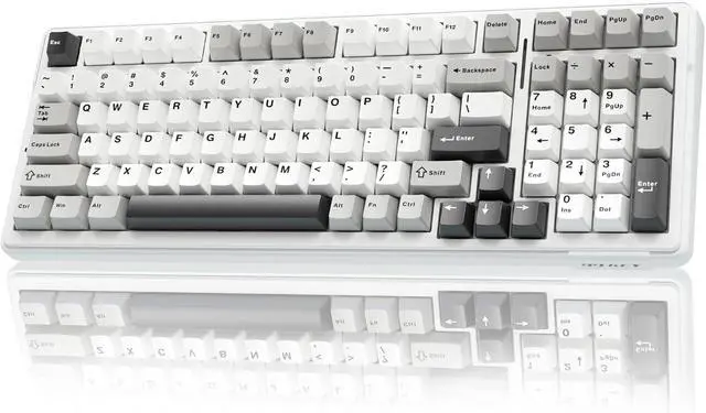 Alt view image 8 of 14 - AULA F99 Wireless Mechanical Keyboard,Tri-Mode BT5.0/2.4GHz/USB-C Hot Swappable Custom Keyboard,Pre-lubed Linear Switches,Gasket Structure,RGB Backlit Gaming Keyboards for PC/Tablet/PS/Xbox