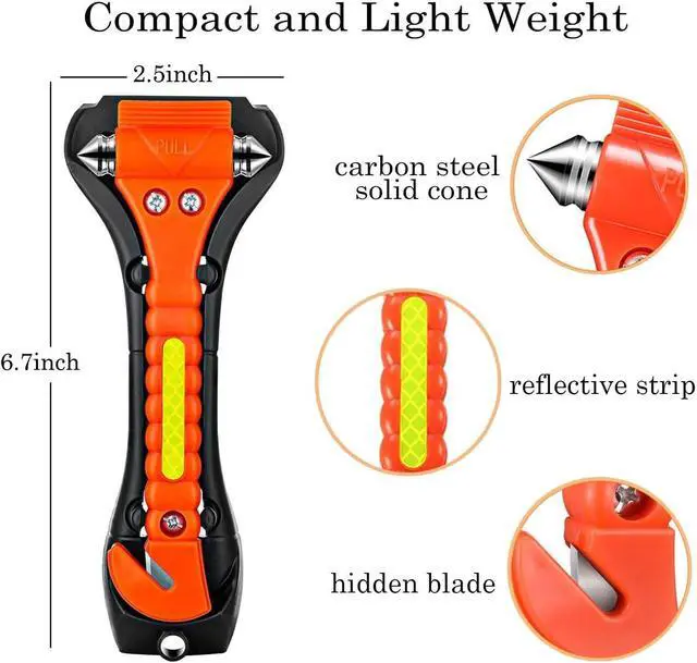 Alt view image 11 of 14 - 20 Pack Car Safety Hammer, Auto Emergency Escape Tool Car Window Glass Breaker and Seat Belt Cutter for Family Rescue, Car Life Saving Survival Kit