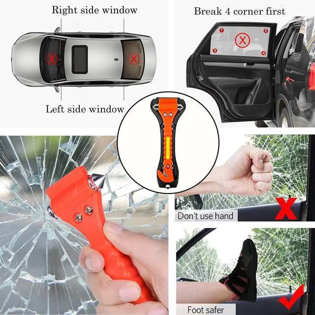 Alt view image 13 of 14 - 20 Pack Car Safety Hammer, Auto Emergency Escape Tool Car Window Glass Breaker and Seat Belt Cutter for Family Rescue, Car Life Saving Survival Kit