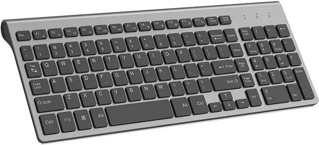 Alt view image 7 of 12 - Wireless Keyboard,2.4G Slim and Compact Wireless Keyboard for Computer,Laptop,Windows,PC,Desktop,Smart TV-Black and Grey