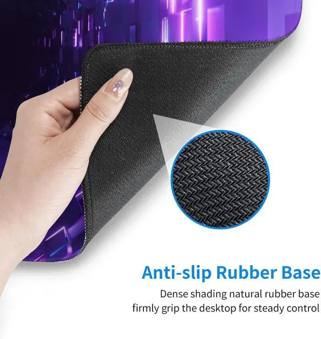 Alt view image 13 of 14 - Mouse Pad Fantasy Purple Colorful 3D Time Tunnel Gaming Mouse Pad XXL Large Mouse Pad Desk Mat with Non Slip Rubber Base Desk Mat for Keyboard and Mouse 11.8 X 31.5 Mousepad