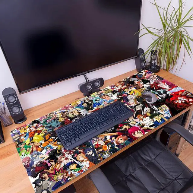Alt view image 14 of 14 - KINPLE Extended Large Gaming Mouse Pad Full Desk Keyboard Mouse Pad XXL Bigmouse Pad with Anime Waterproof and Anti-Skid for Office Desk Decor . (35.415.750.1 inch)