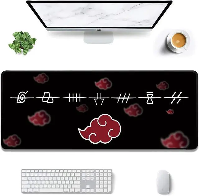 Alt view image 6 of 10 - Anime Mouse Pad XXL Demon Slayer Extra Thick(3mm) Extended Large Mouse Pad Non-Slip Rubber Base Home Office Mouse Pad 31.5x11.8 (2T-SBD-26)