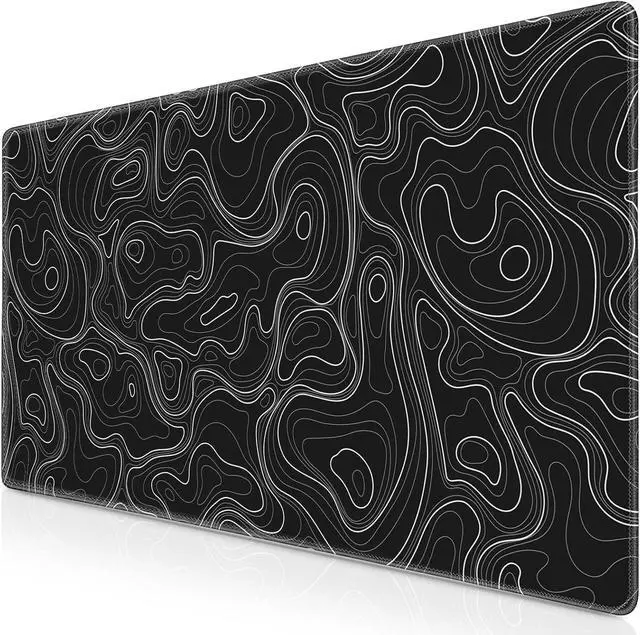 Alt view image 8 of 14 - Gaming Mouse Pad Topographic Contour Mouse Pad 31.5x11.8inch Large Extended Computer Mouse Mat Keyboard Full Desk Mousepad for Gaming Office Home