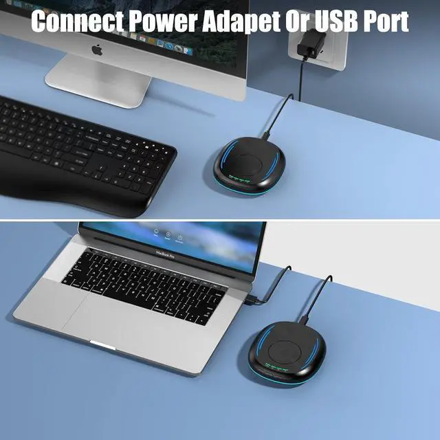 Alt view image 13 of 14 - Mouse Jiggler Undetectable Mouse Mover Device with Timer ON/Off Switch Breathing Light Mouse Wiggler for Prevent Computer Laptop Screen Sleep (Black)