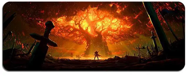 Alt view image 8 of 14 - Cloth Mouse Pad,Professional Large Gaming Mouse Pad, 015 World of Warcraft Mouse Pad,Extended Size Desk Mat Non-slip Rubber Mouse Mat