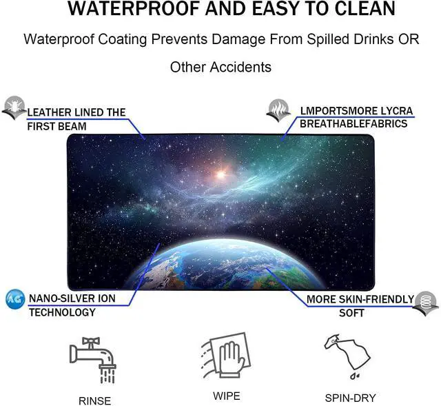 Alt view image 10 of 12 - Gaming Mouse Pad,Upgrade Durable 31.5"x15.7"x0.12" Larger Extended Gaming Mouse Pad with Stitched Edges,Waterproof Non-Slip Base Long XXL Large Gaming Mouse Pad for Home Office Gaming Work, Star