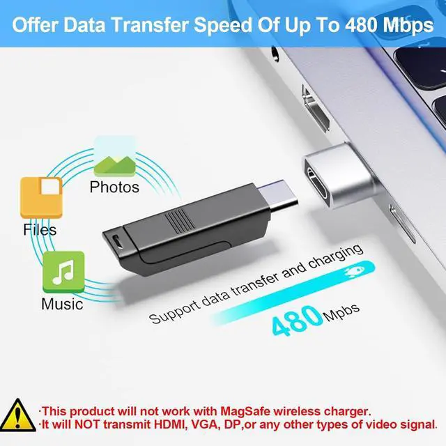 Alt view image 2 of 7 - USB C to USB Adapter 10 Pack USB C Female to USB Male Adapter USBC to USB Adapter USB to C Adapter USB to Type C Adapter USBA to USBC Adapter for iPhone 15/14/13 iPad Pro AirPods Grey