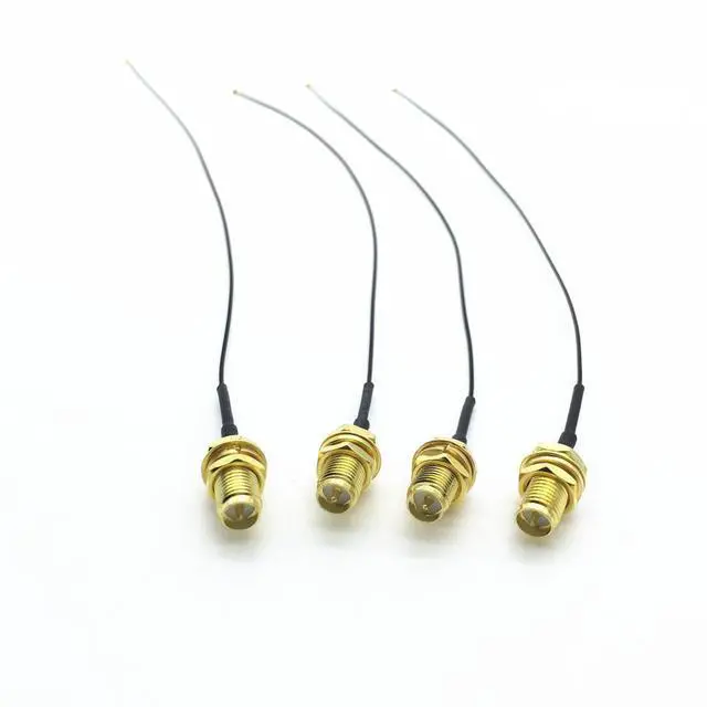 Alt view image 4 of 4 - 4Pcs U.FL IPEX MHF4 to RP-SMA 0.81mm RF Pigtail Cable Antenna for NGFF/M.2 25cm/9.8" Wholesale