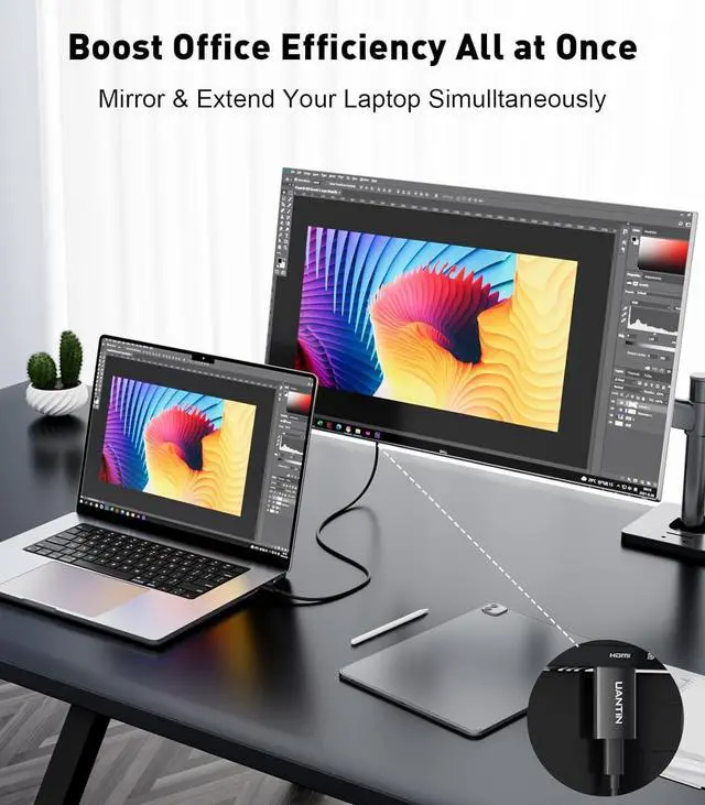 Alt view image 12 of 14 - USB C Female to HDMI Male Adapter | 4K 60Hz Uni-Directional USB Type C 3.1 Source to HDMI Monitor Converter USB C Adapter for USB4/Thunderbolt 3 4 Cable - Not HDMI to USB C