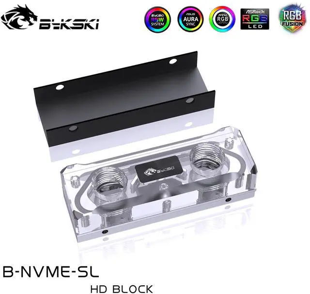 Alt view image 6 of 10 - Water Block for 2280 /22110 PCI-E /SATA M.2 M2 SSD /Solid State Drive Hard Disk Radiator Nvme Heatsink Cooling /B-NVME-SL