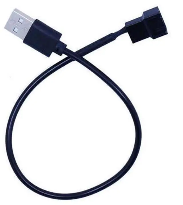 Alt view image 2 of 2 - 4Pin Female To 5V USB Male USB Adapter Cable USB To 4 Pin Molex Fan Power Cable Computer Case Adapter Cord