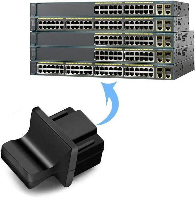 Alt view image 7 of 8 - Silicone 100pcs RJ45 Dust Cover Ethernet Hub Port Plugs RJ45 Anti-Dust Cover Cap Plugs Ethernet/LAN Protector for Copper RJ45 Female Jack Port for Network Hubs Switches Routers Slot