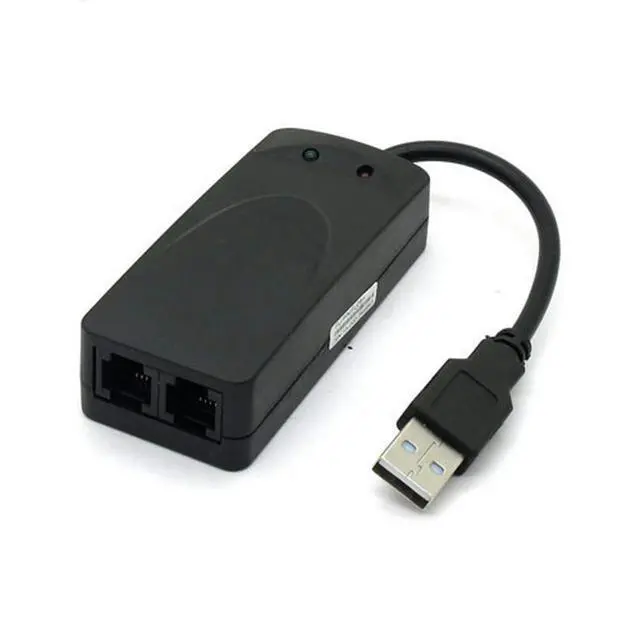 Alt view image 2 of 2 - USB Fax Modem External 56K Data V9.0 2ports for Win7 Ethernet Phone
