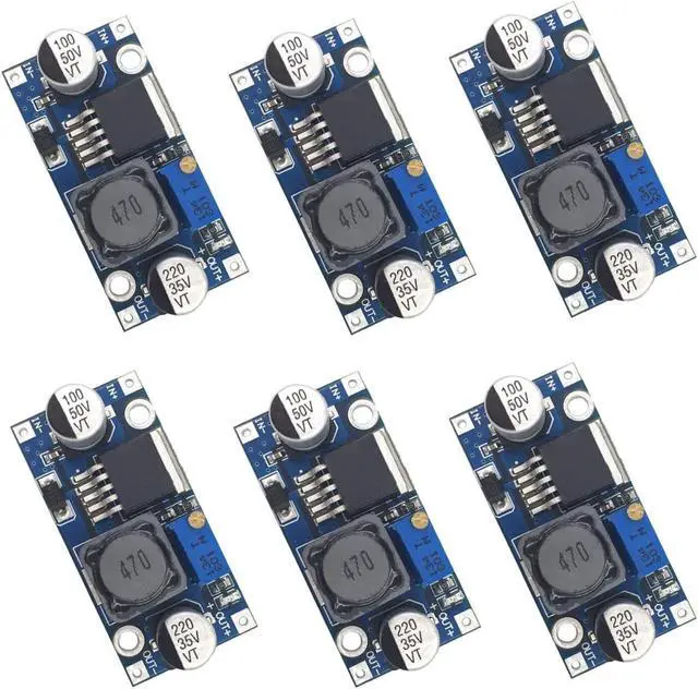 Alt view image 7 of 12 - 6 Pack LM2596 DC to DC High Efficiency Voltage Regulator 3.2-35V to 1.25-30V Buck Converter DIY Power Supply Step-Down Module