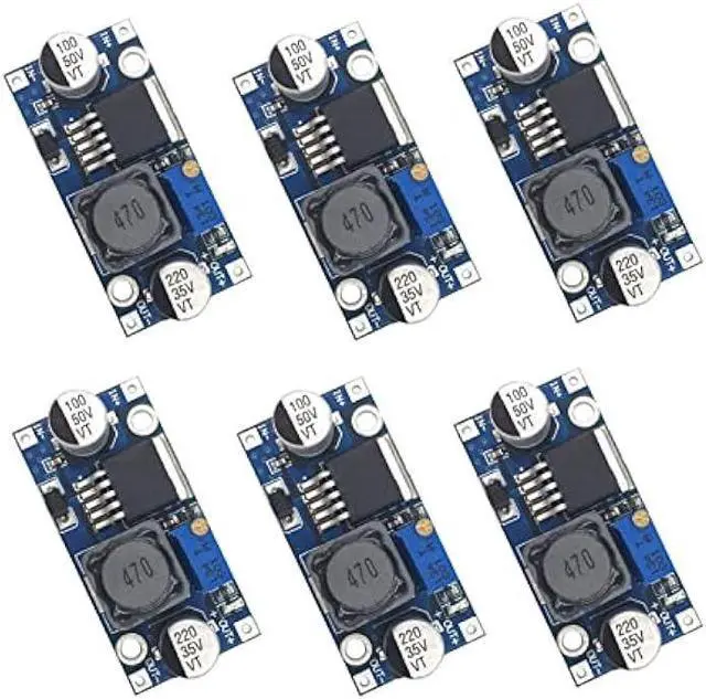 Alt view image 7 of 12 - 6 Pack LM2596 DC to DC High Efficiency Voltage Regulator 3.2-35V to 1.25-30V Buck Converter DIY Power Supply Step-Down Module