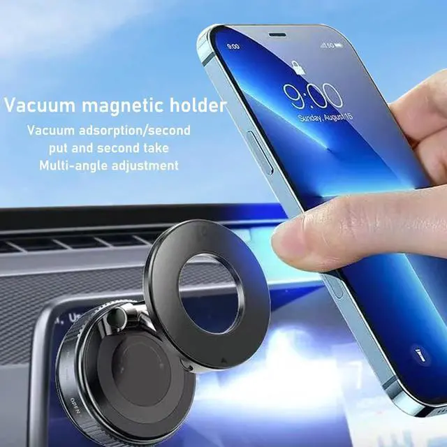 Alt view image 13 of 14 - Vacuum Magnetic Phone Holder 360° Adjustable Magnetic Car Mount Foldable Portable Suction Cup Cell Phone Mount for Car/Gym/Mirror/Shower Compatible with All Smartphones & All Car Models