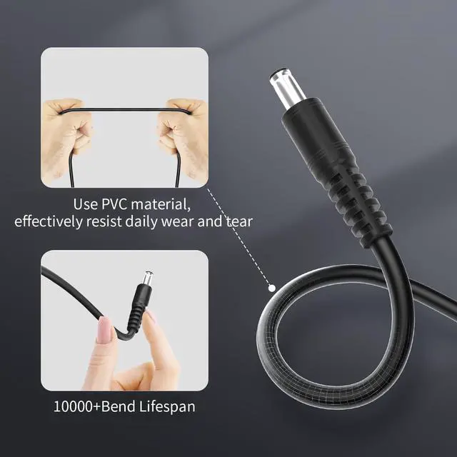 Alt view image 9 of 10 - USB C to 5.5mm x 2.5mm Power Cable Cord,USB C to Barrel Plug Adapter,Made for Webcam Router,IP Camera,Electric Toothbrush, LED Strip Light
