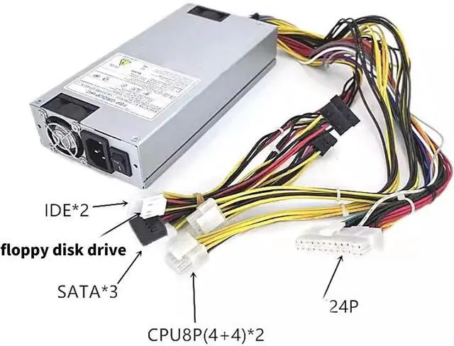 Alt view image 10 of 14 - High Efficiency 250W 300W 350W Power Supply Unit for 1U SFF PC, 8Pin+8Pin Connectors