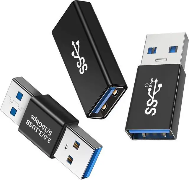 Alt view image 8 of 14 - USB 3.0 Adpter 3Styles of USB 3.0 to USB Adapters- USB A Female to Female Coupler USB A Male to Male Coupler USB A Male to Female Adapter - High Speed Convert Extension Coupler Connector Converte