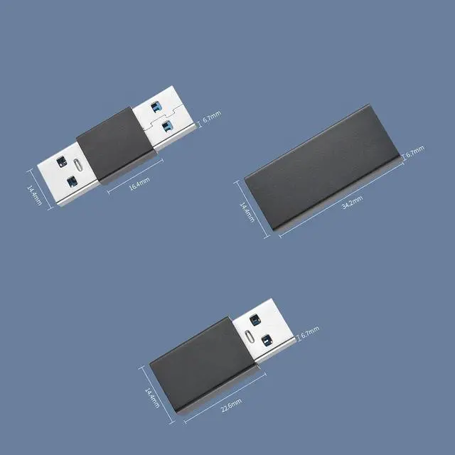 Alt view image 12 of 14 - USB 3.0 Adpter 3Styles of USB 3.0 to USB Adapters- USB A Female to Female Coupler USB A Male to Male Coupler USB A Male to Female Adapter - High Speed Convert Extension Coupler Connector Converte