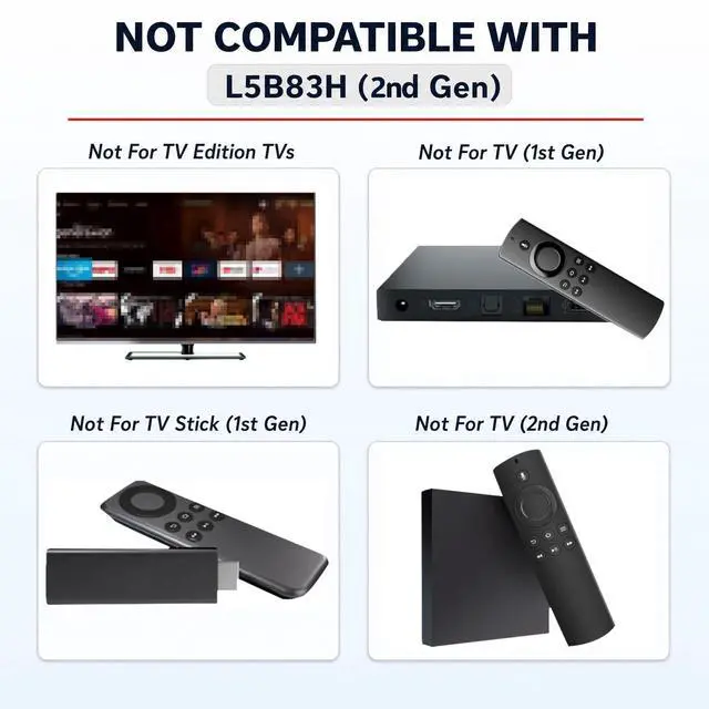 Alt view image 8 of 10 - (Pack of 2) New Voice Replacement TV Remote Compatible with Stick 2rd Gen L5B83H, Compatible with Smart TVs Stick (2nd Gen,3rd Gen,Lite,4K)