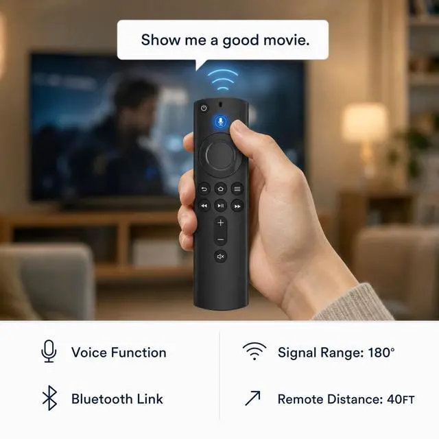 Alt view image 9 of 10 - (Pack of 2) New Voice Replacement TV Remote Compatible with Stick 2rd Gen L5B83H, Compatible with Smart TVs Stick (2nd Gen,3rd Gen,Lite,4K)