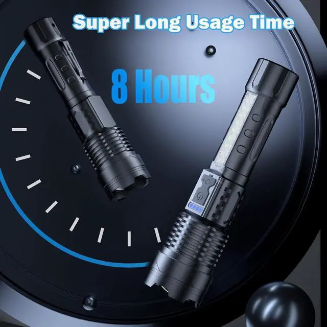 Alt view image 10 of 14 - Flashlight High Lumens Rechargeable 2 Pack 990000 Lumen Super Bright Led Flashlights with 7 Light Modes IPX6 Waterproof Powerful Handheld Flash Light for Camping Home Emergencies